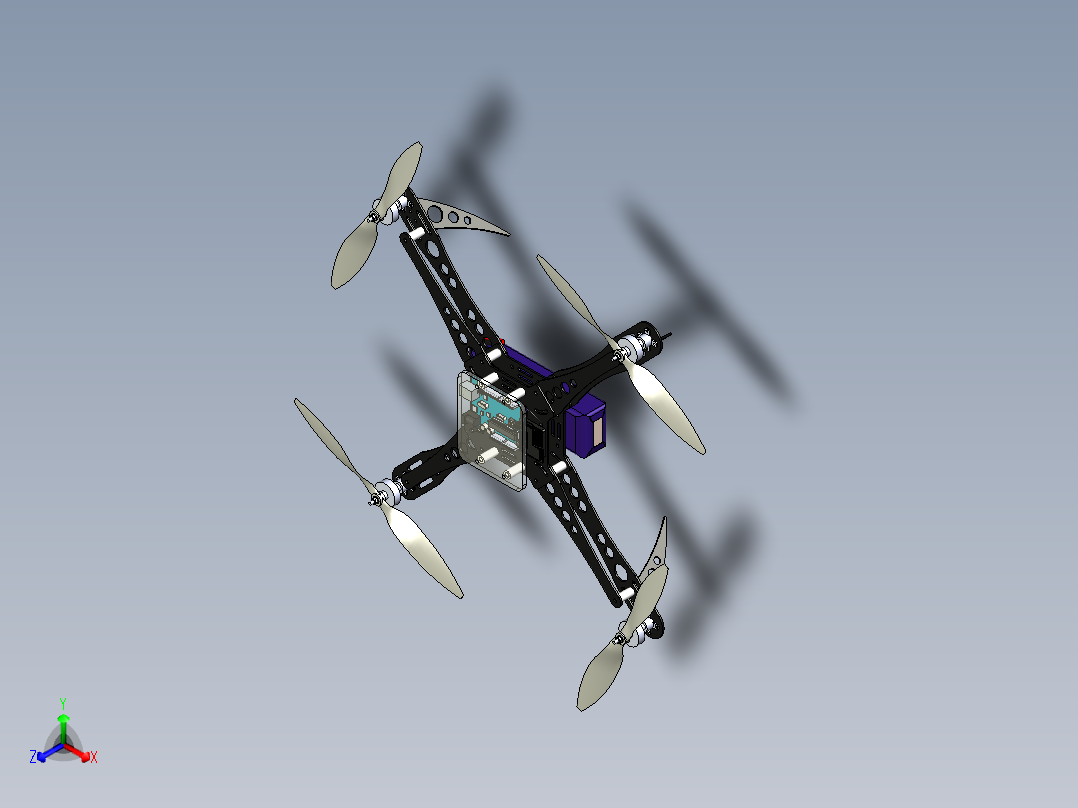 B2003972-四轴飞行器正等轴测图