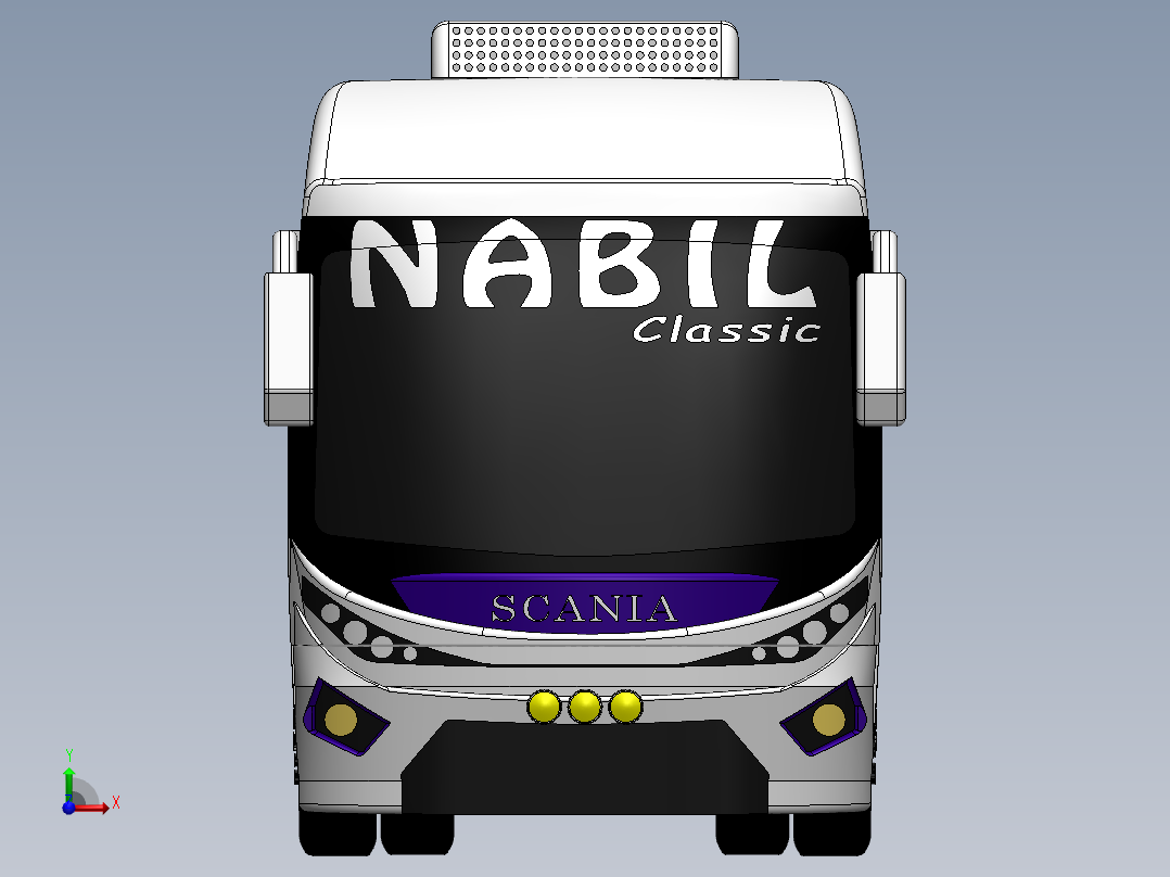 客车、公交车(32)前视图