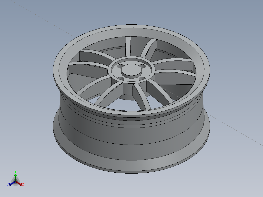 轮毂、轮胎(76)正等轴测图