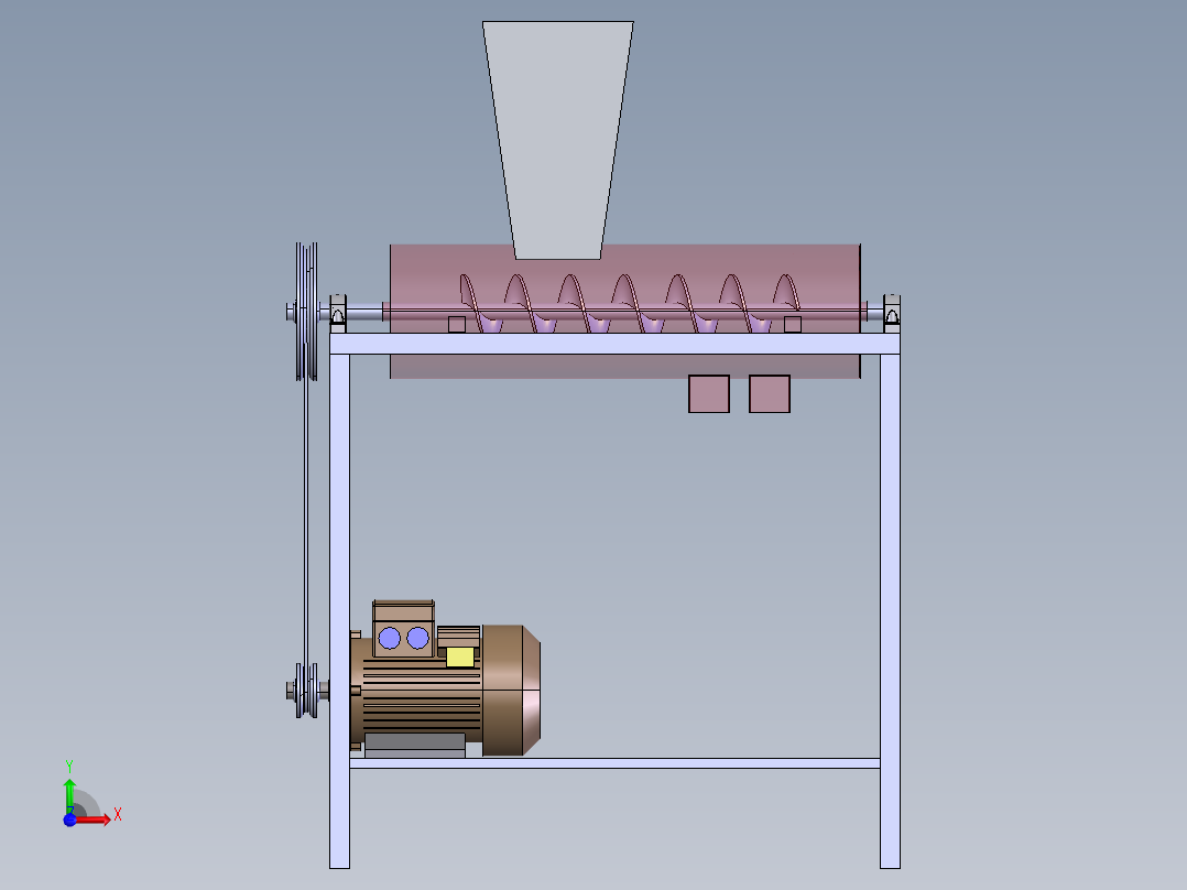 水果榨汁机前视图