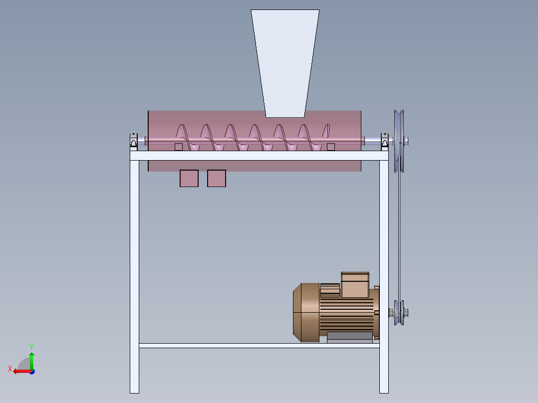 水果榨汁机后视图