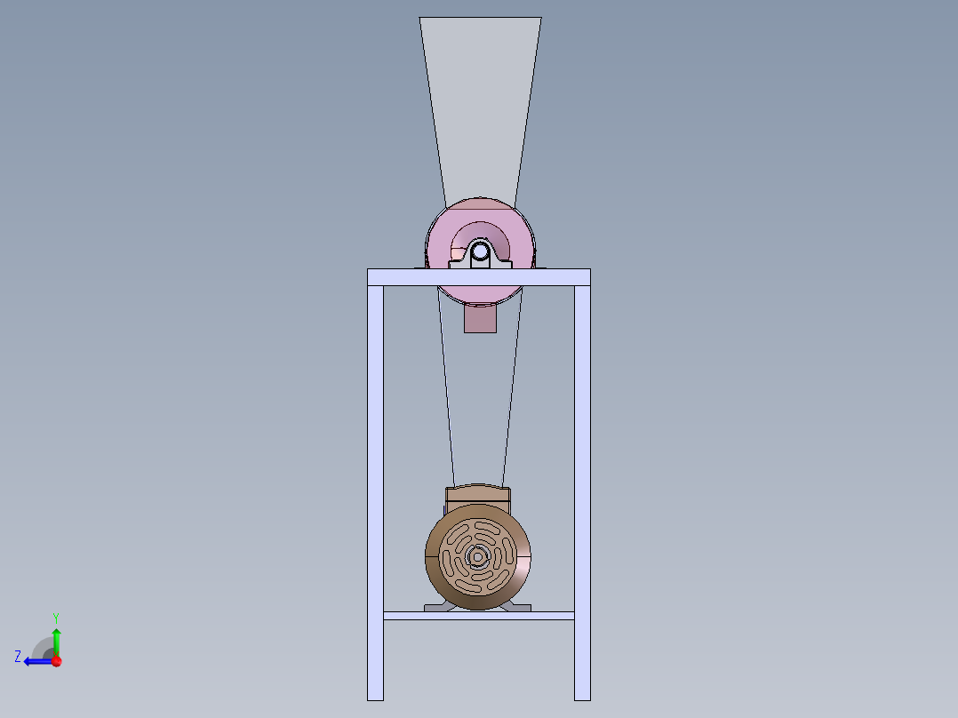 水果榨汁机右视图