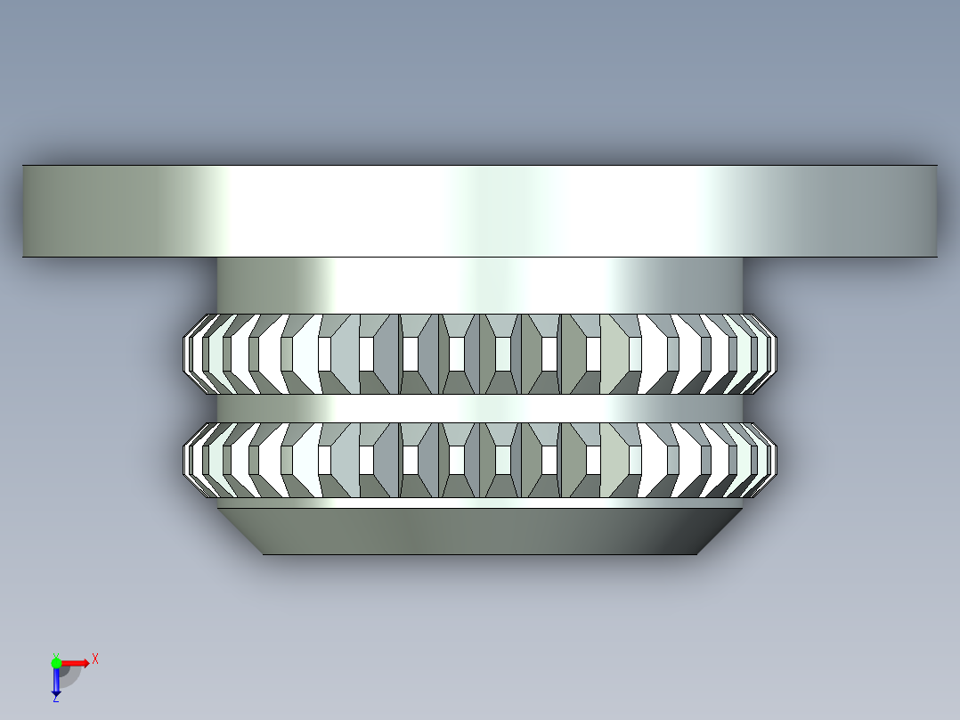 A0003255-MP-jet法兰螺母M3低型俯视图