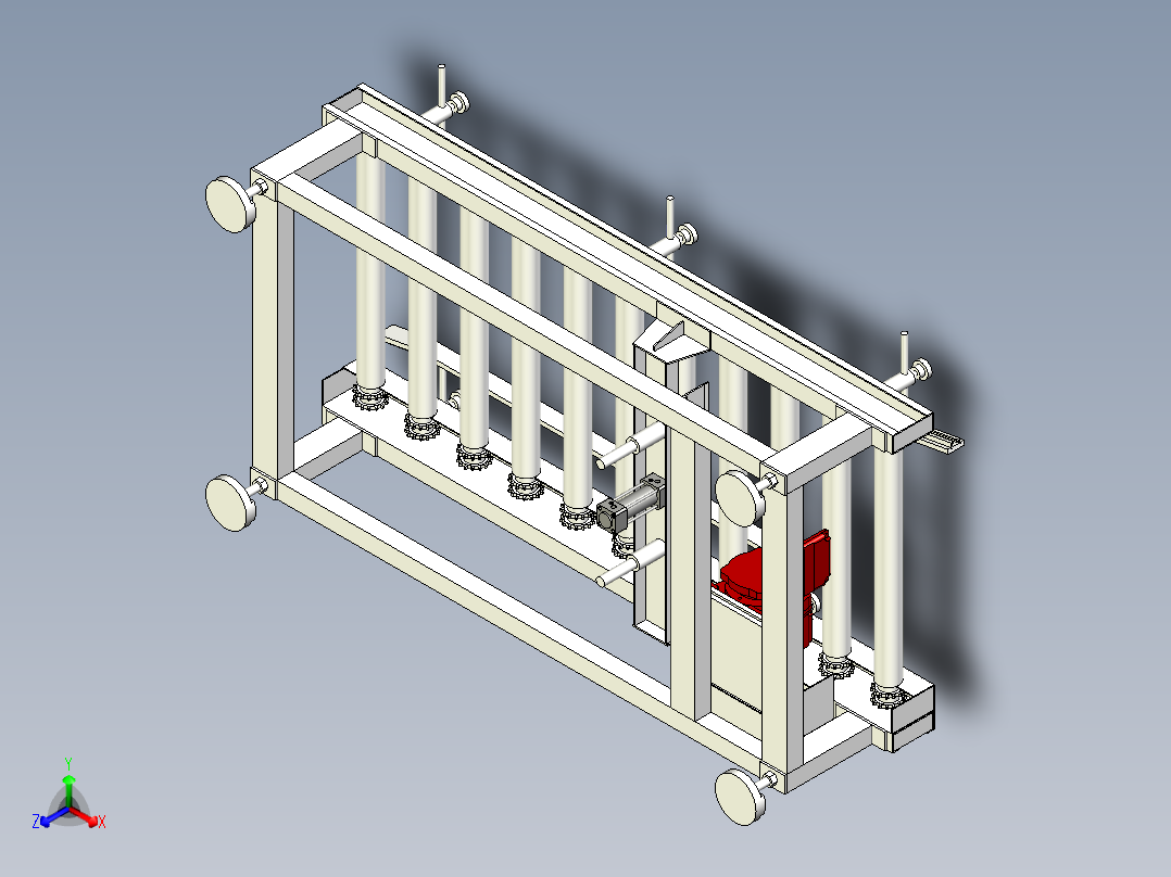 带阻挡滚筒输送线