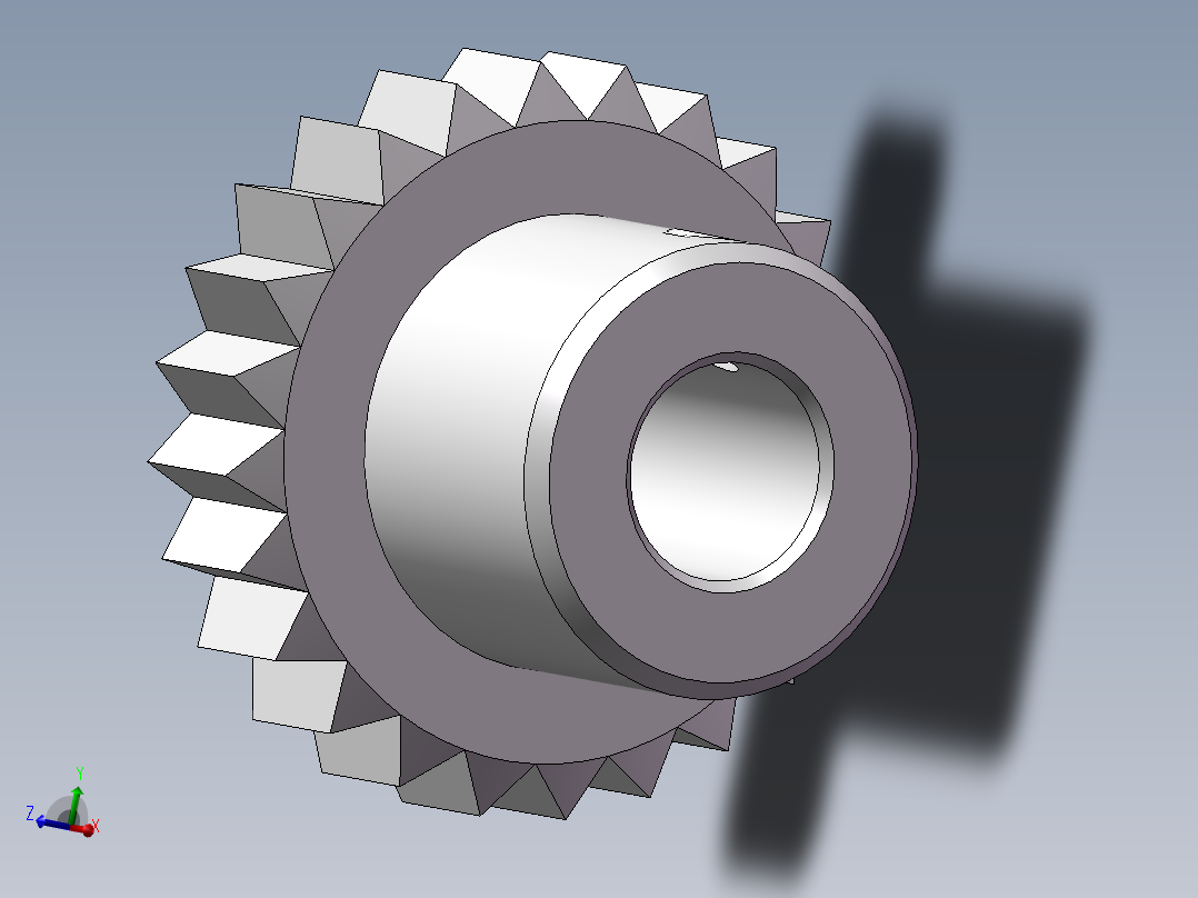 链轮齿轮GEAB0.8-24-5-B-6主视图