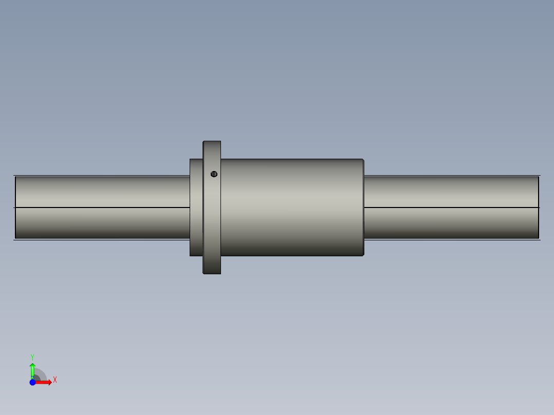 JF10025-8滚珠丝杆3D模型前视图