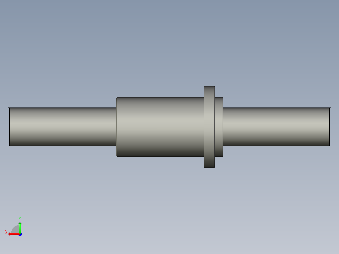 JF10025-8滚珠丝杆3D模型后视图