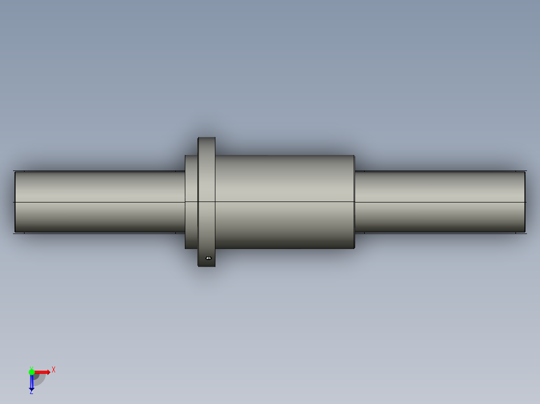 JF10025-8滚珠丝杆3D模型俯视图