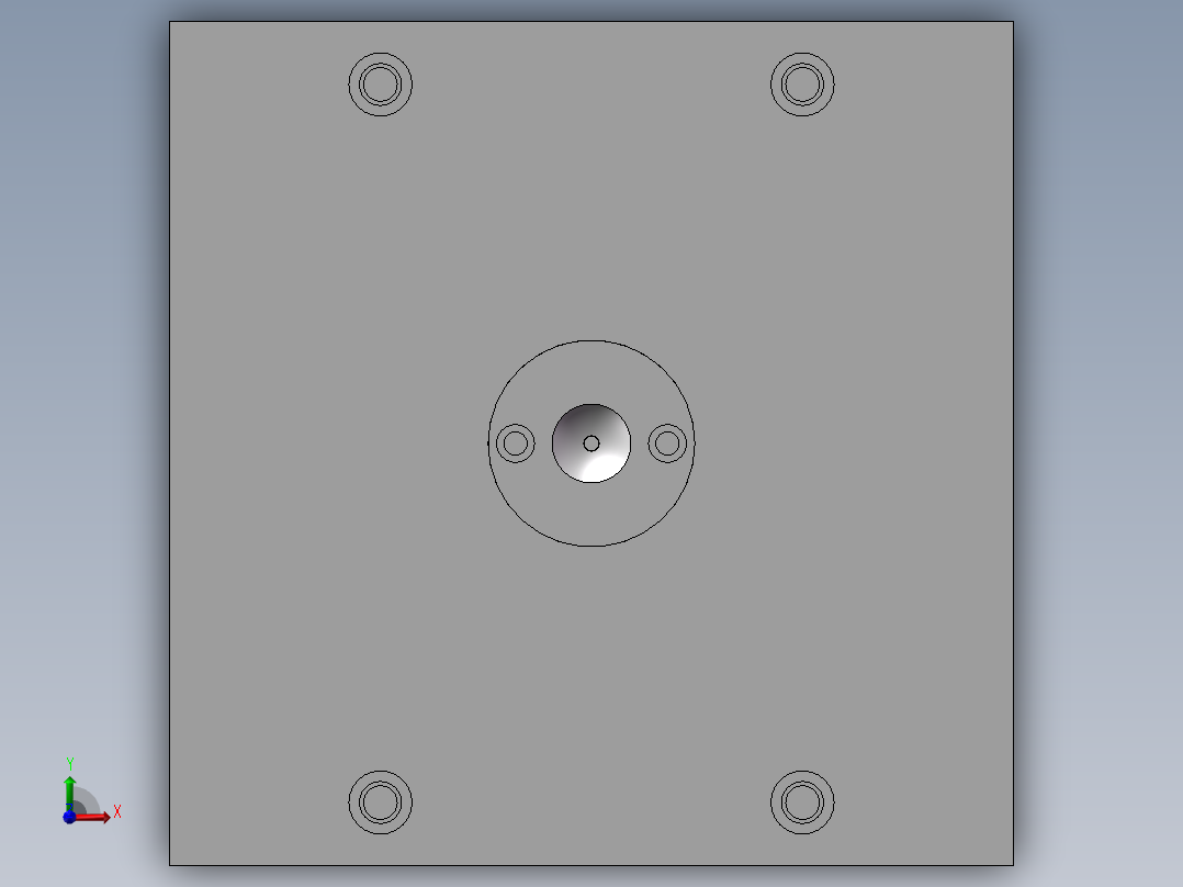 笔帽注塑模型前视图