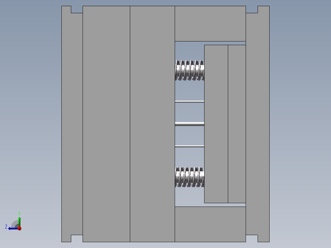 笔帽注塑模型右视图