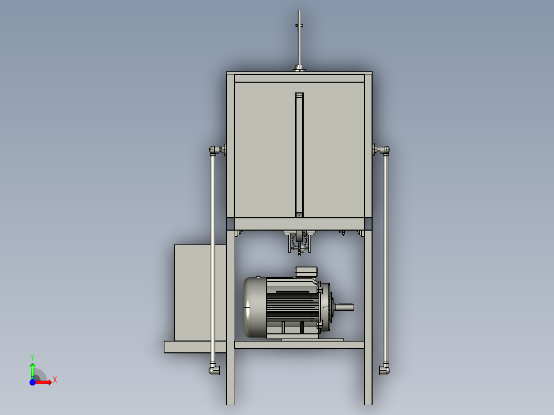 传送带链条自动清洗机前视图
