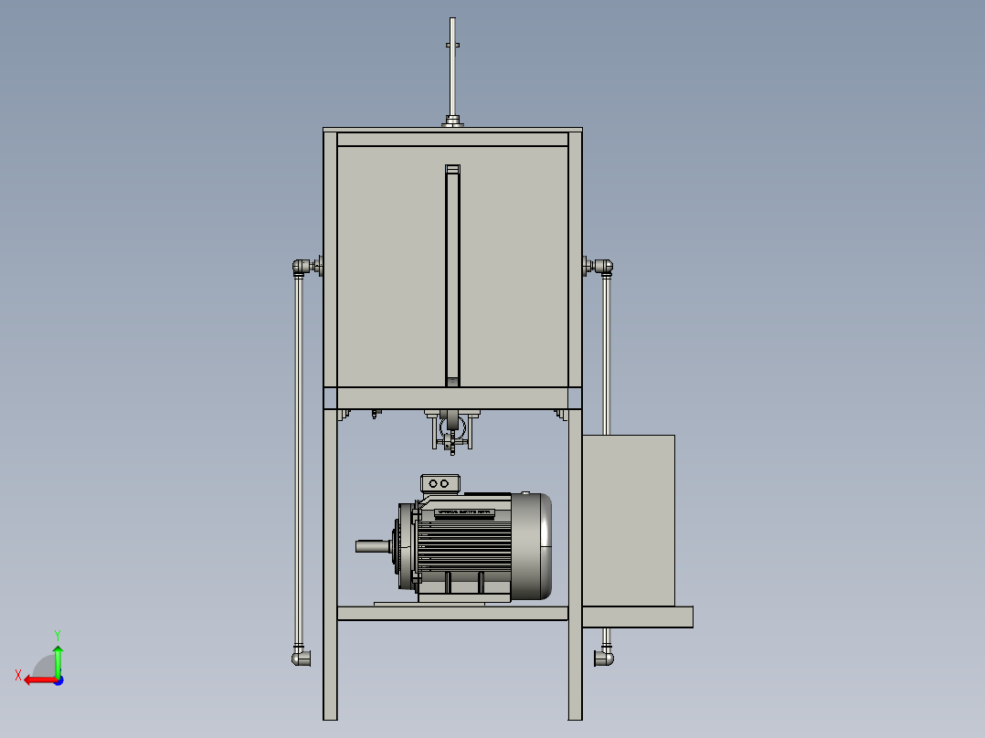 传送带链条自动清洗机后视图