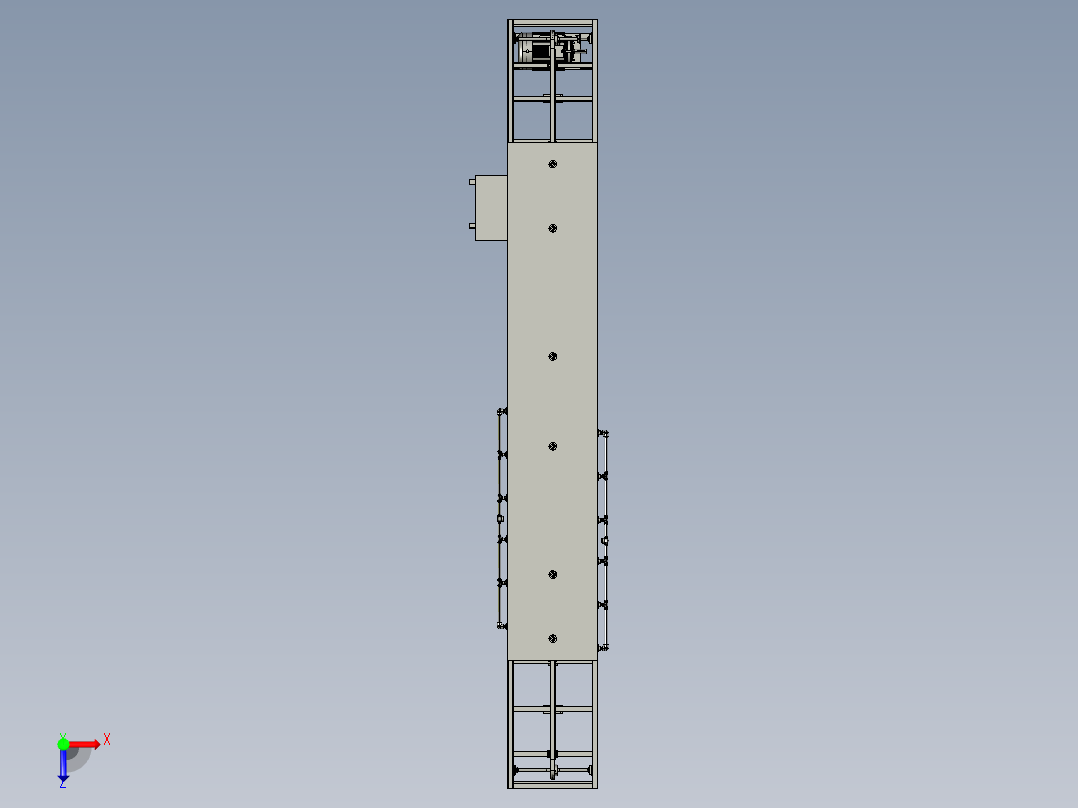 传送带链条自动清洗机俯视图