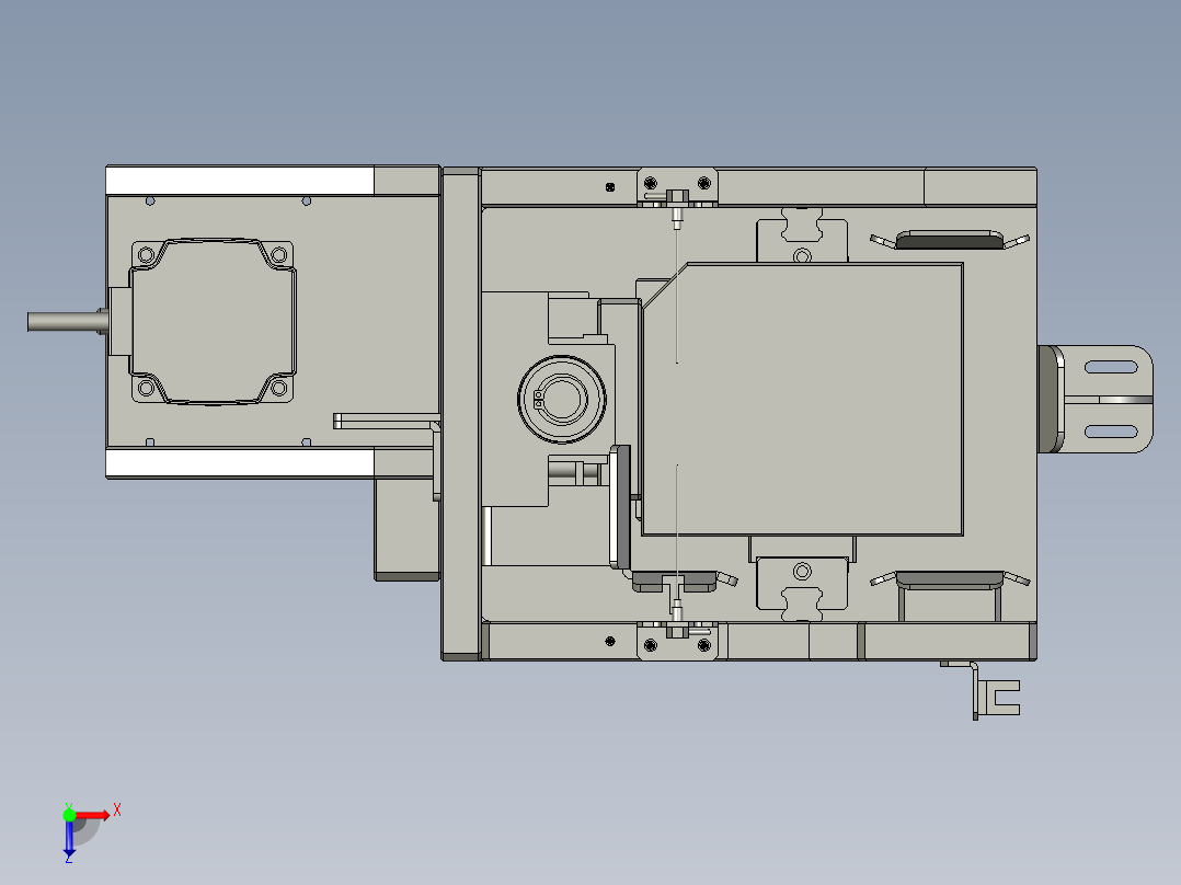收板机-2-1-空Tray升降模组俯视图