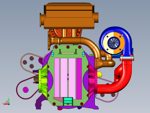 转子取代活塞的往复式内燃机后视缩略图
