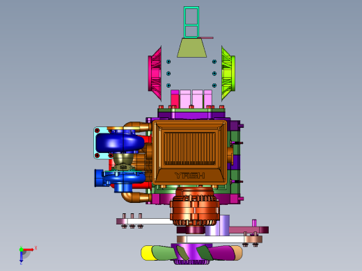 转子取代活塞的往复式内燃机俯视缩略图
