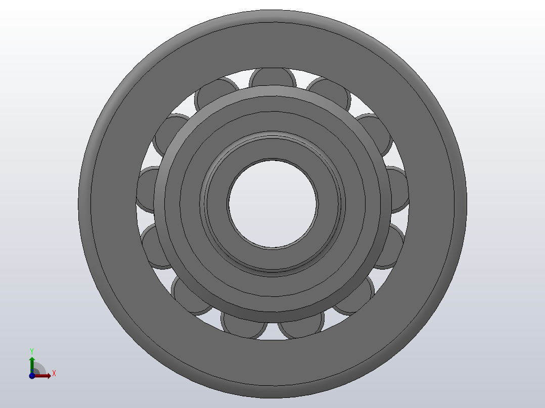 ND型挡圈型输送链用圆柱滚子滚轮轴承_ND28JL1前视图