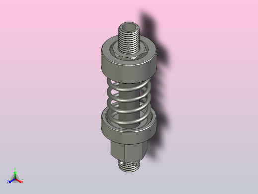 缓冲器 d80mm，带螺旋弹簧，行程为 45mm