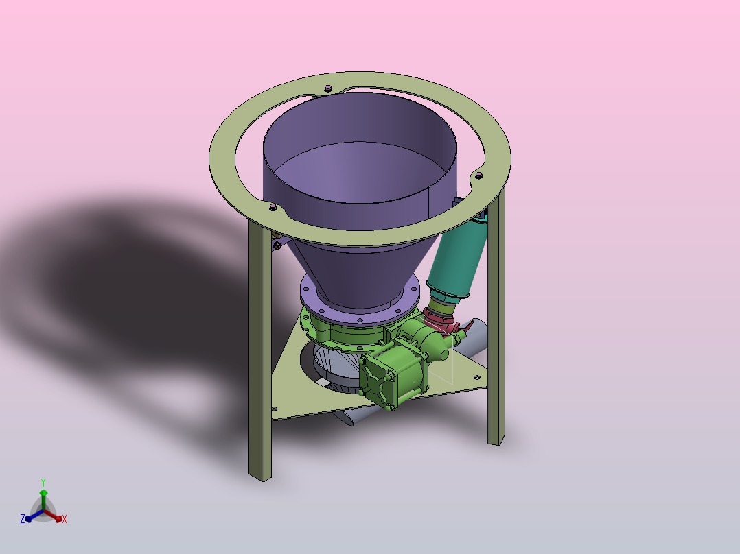 称重下料罐正等轴测图