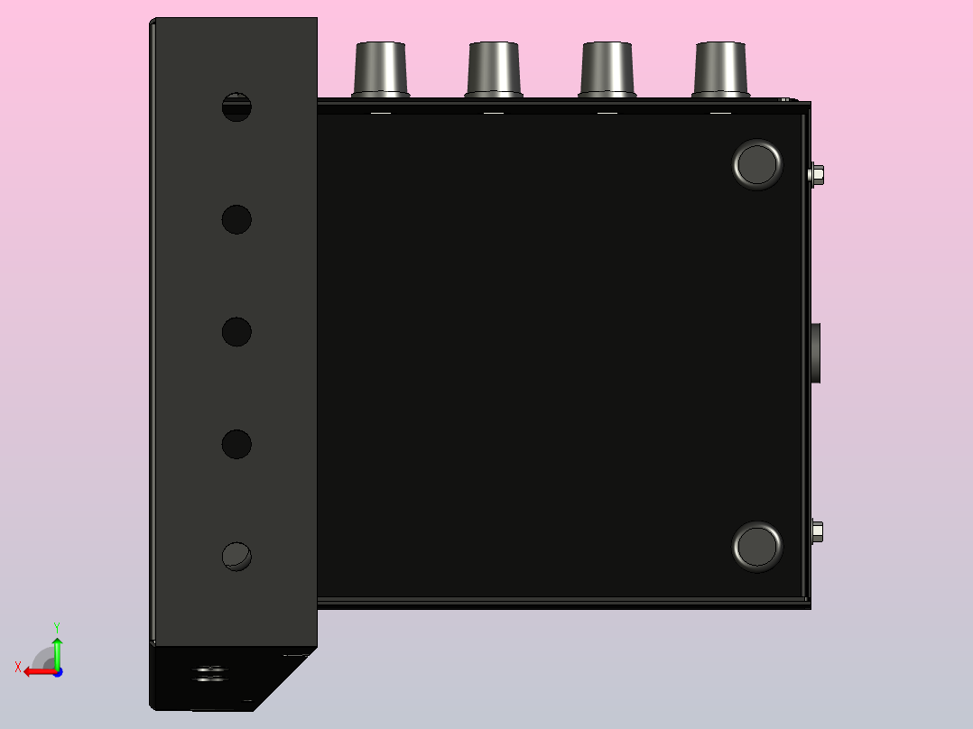 合成器模型图后视图