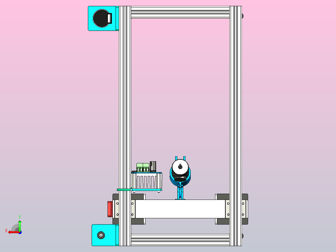 移动机器人物体管理系统中的提升器设计后视图
