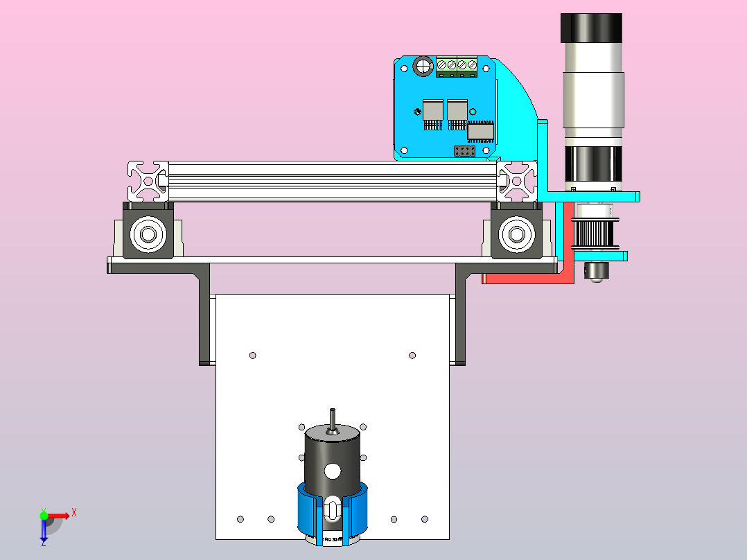 移动机器人物体管理系统中的提升器设计俯视图