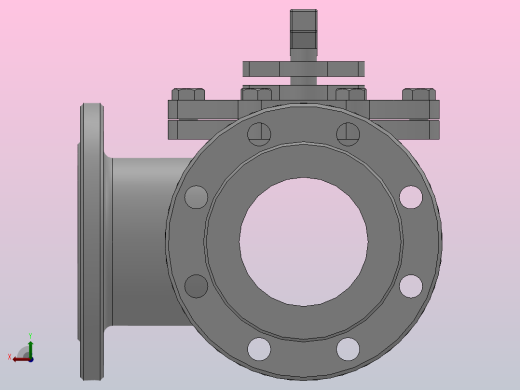 三通球阀[1.5-DN100三通球阀（3-way Ball Value）]后视缩略图