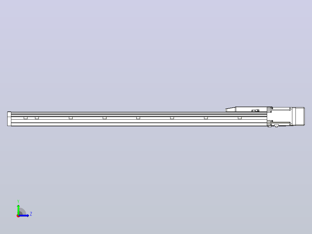 滚珠丝杠直线轴内置导轨TPA-GCR-170-2510C-L950-MR-M75-N3左视图