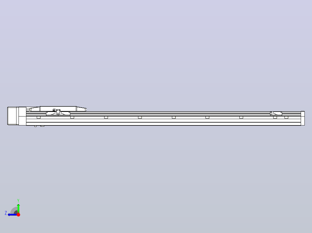滚珠丝杠直线轴内置导轨TPA-GCR-170-2510C-L950-MR-M75-N3右视图