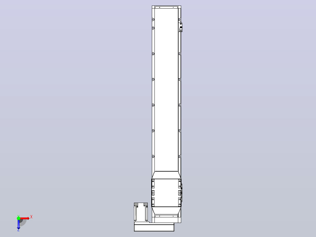 滚珠丝杠直线轴内置导轨TPA-GCR-170-2510C-L950-MR-M75-N3俯视图