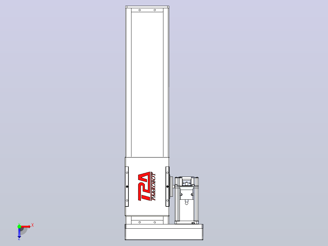 滚珠丝杠直线轴带导轨全封闭TPA-HCR-110D-1610C-L350-MR-Y-P40-N3俯视图