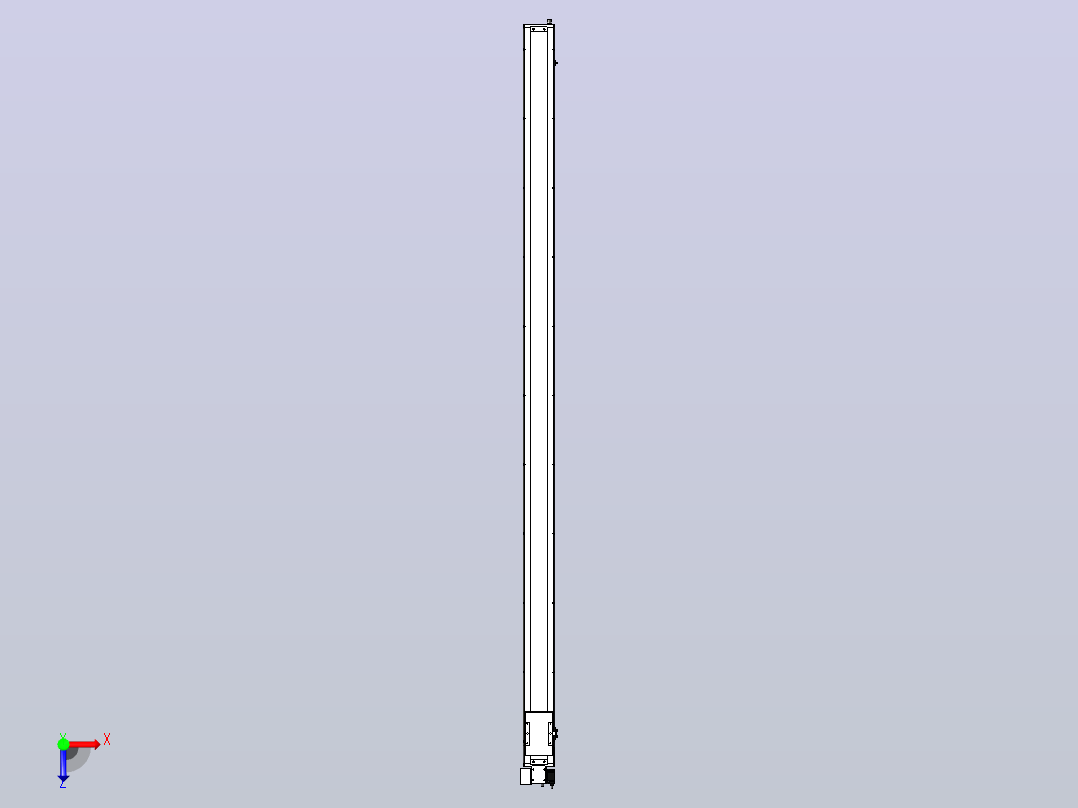 SCM14-2900-LD滚珠花健、支撑座、滚珠丝杠、交叉导轨、直线模组俯视图