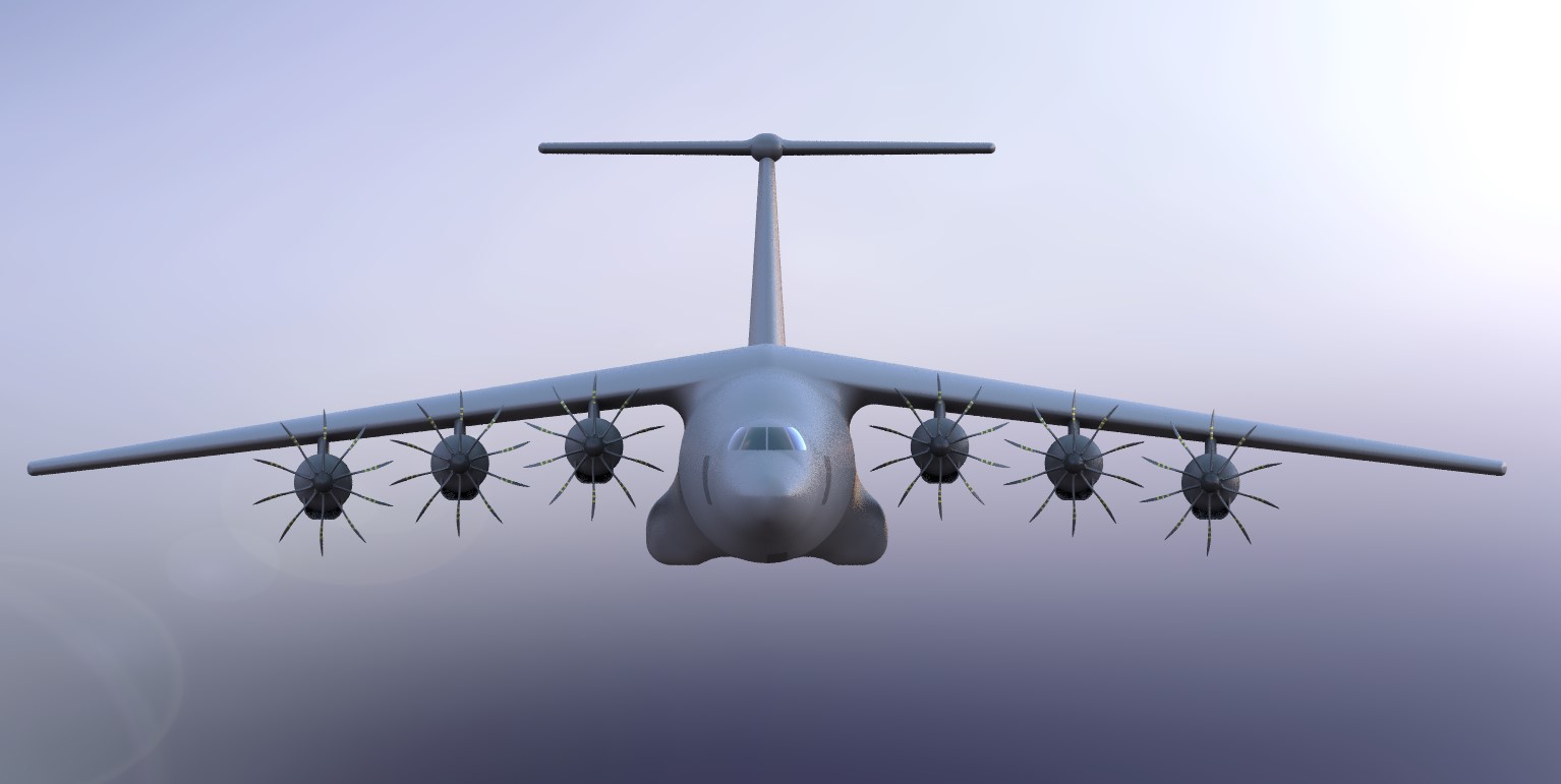 A 480 L大飞机造型3D图纸 STEP格式