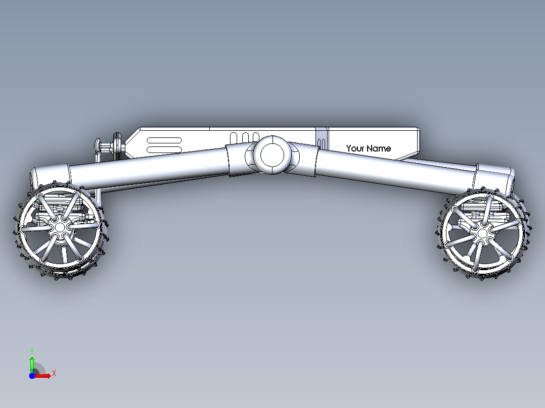 Mars+Rover+Prototype火星车原型结构3D图纸+STP格式前视图