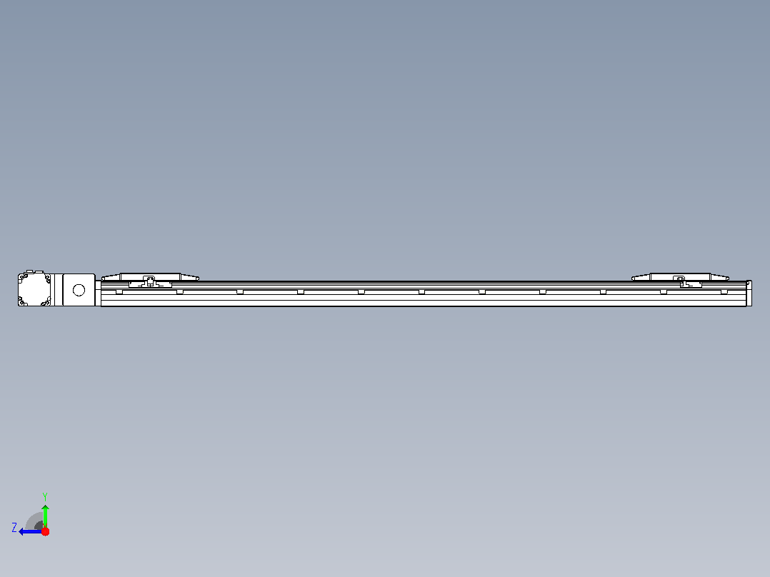 皮带直线轴双滑块型TPA-GCBS-150-P80-L525-QL-M75-N3右视图