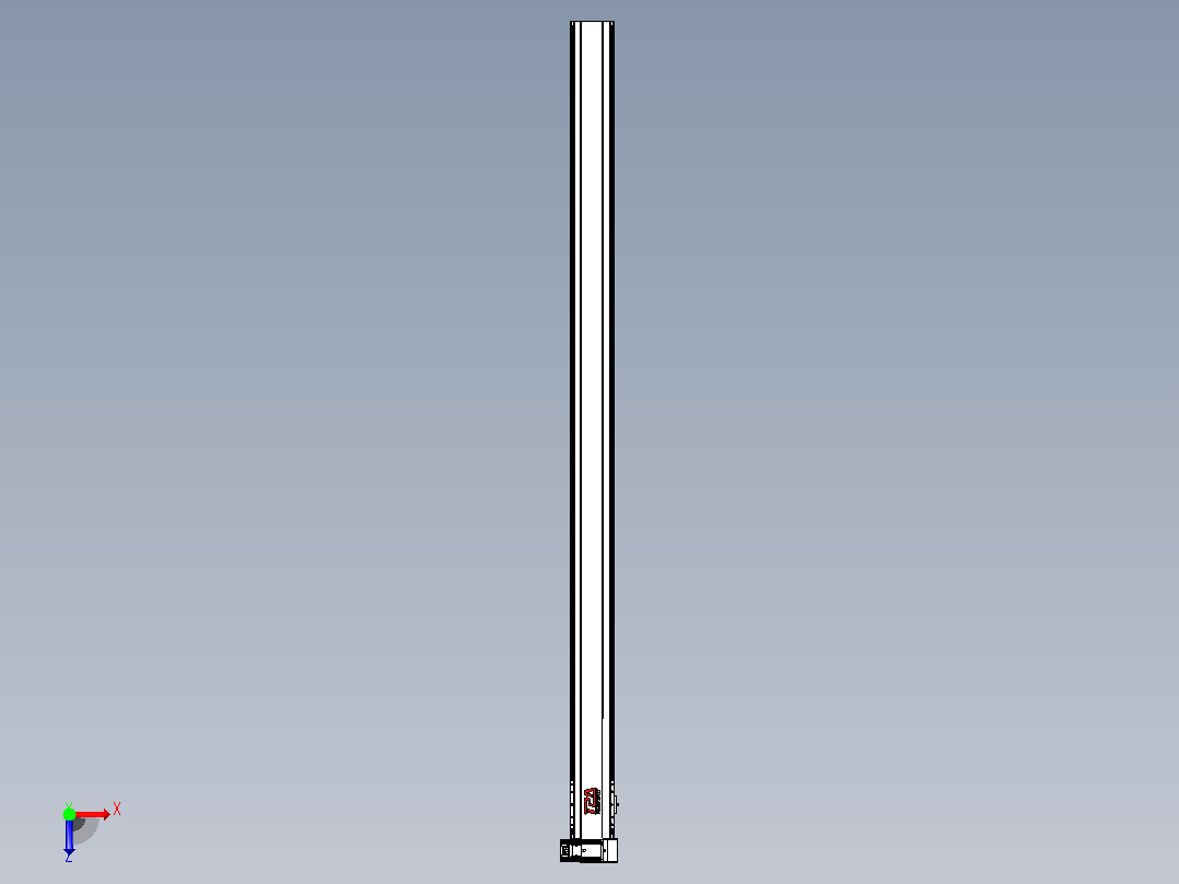 皮带直线轴半封闭可选导轨TPA-HNB-120D-110-L2000-RU-C-P40-N3俯视图