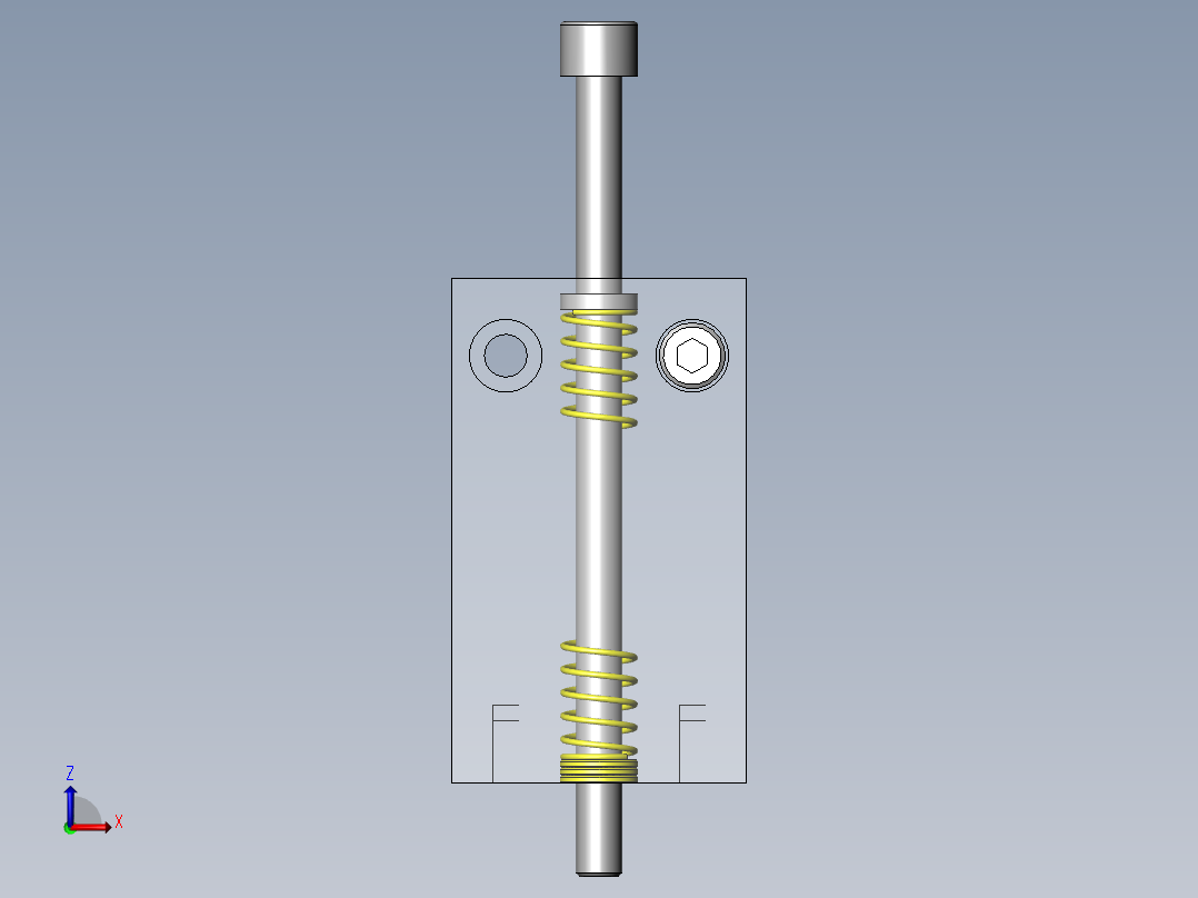 非磁性体圆柱形工件检测前视图