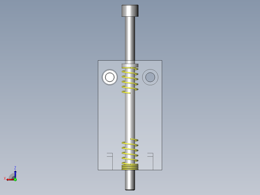 非磁性体圆柱形工件检测后视图