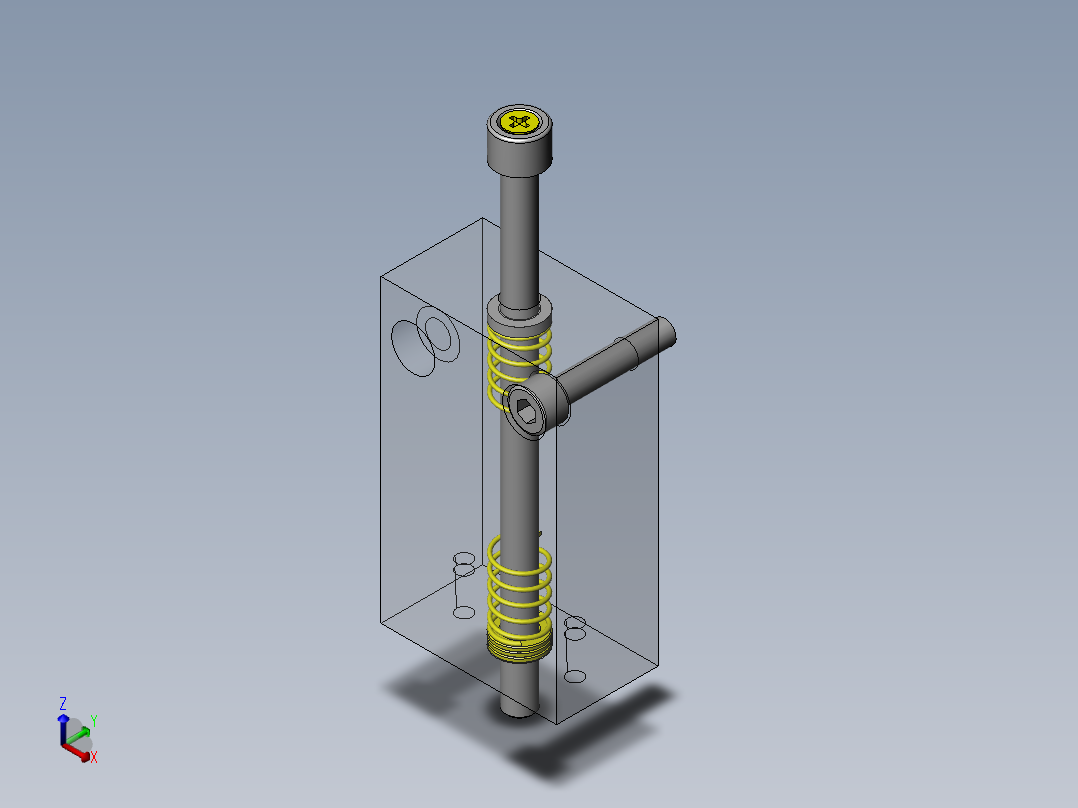 非磁性体圆柱形工件检测正等轴测图