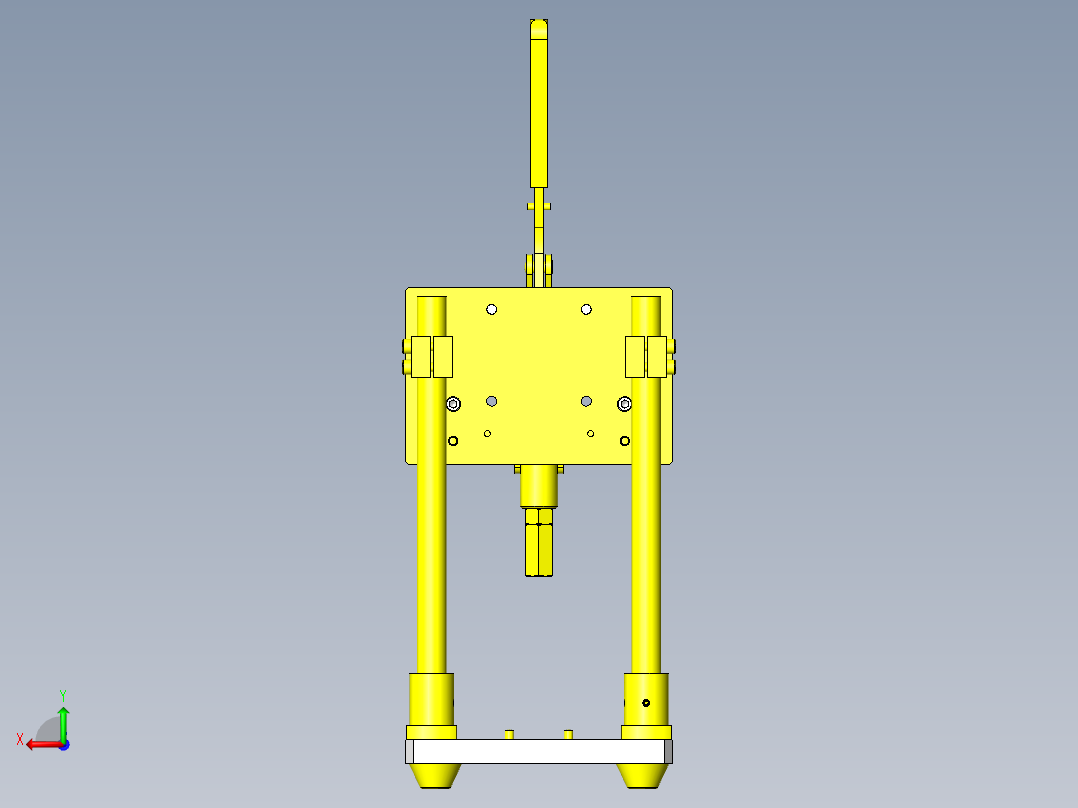 手动简易铆接夹具后视图