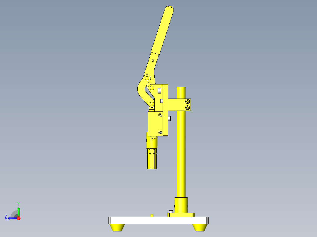手动简易铆接夹具右视图