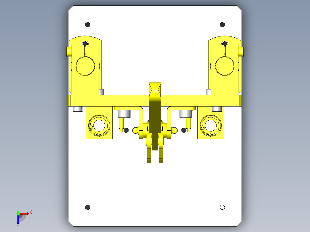 手动简易铆接夹具俯视图