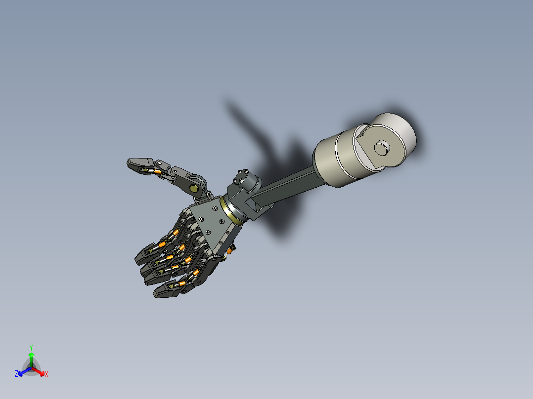 Update Hand机械手臂手掌模型3D图纸 STP格式