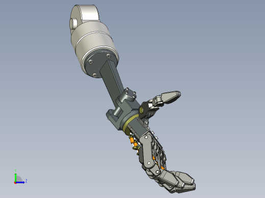 Update Hand机械手臂手掌模型3D图纸 STP格式左视缩略图