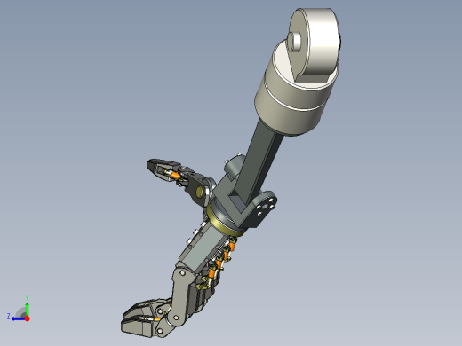 Update Hand机械手臂手掌模型3D图纸 STP格式右视缩略图