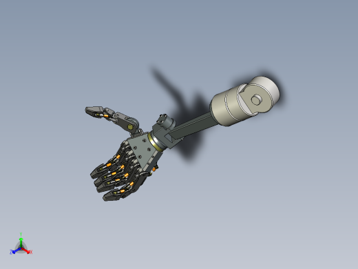 Update Hand机械手臂手掌模型3D图纸 STP格式正等轴测缩略图