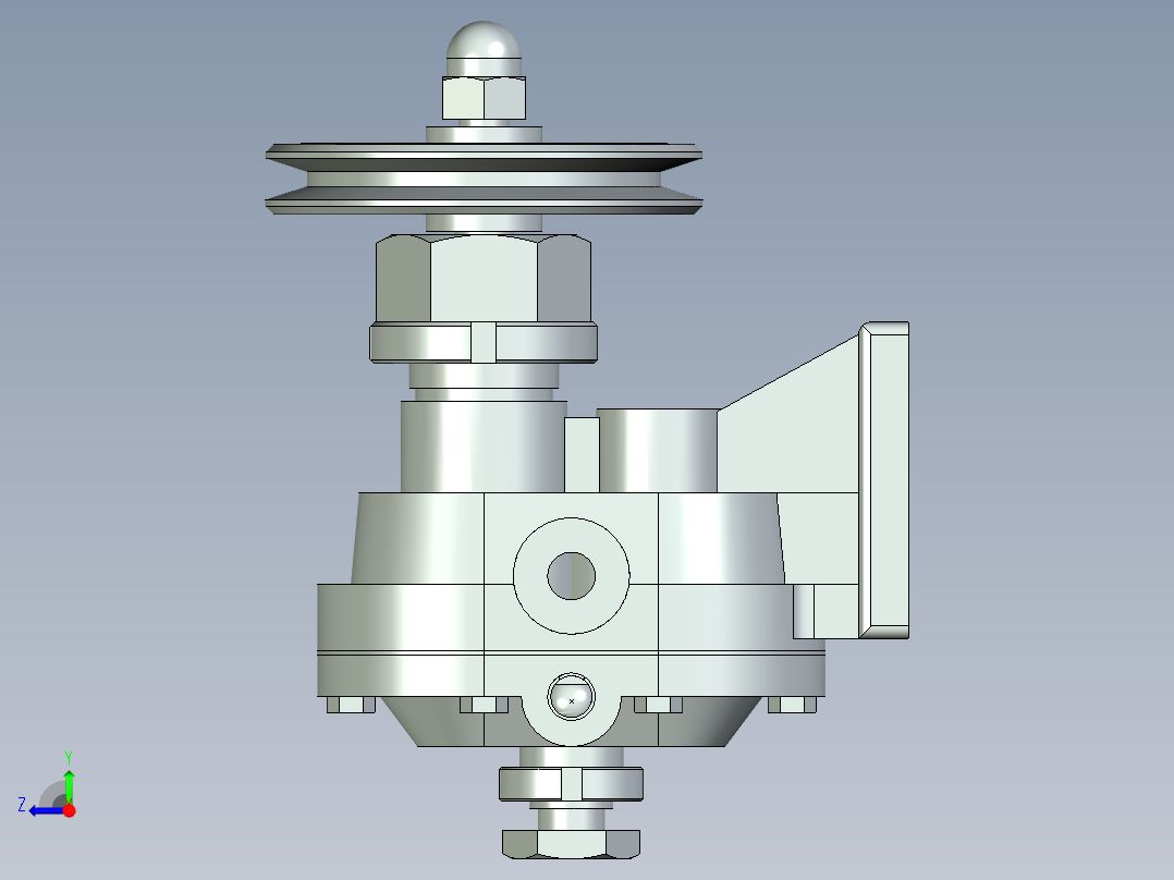 立式42型齿轮油泵右视图