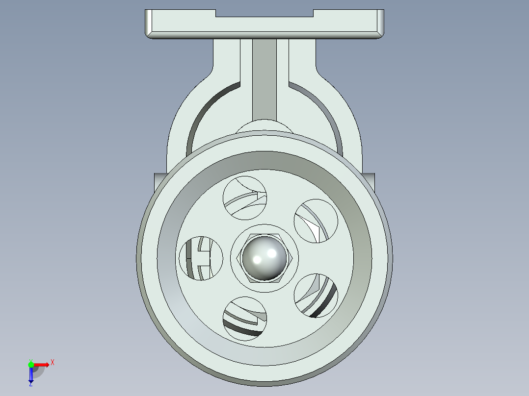 立式42型齿轮油泵俯视图
