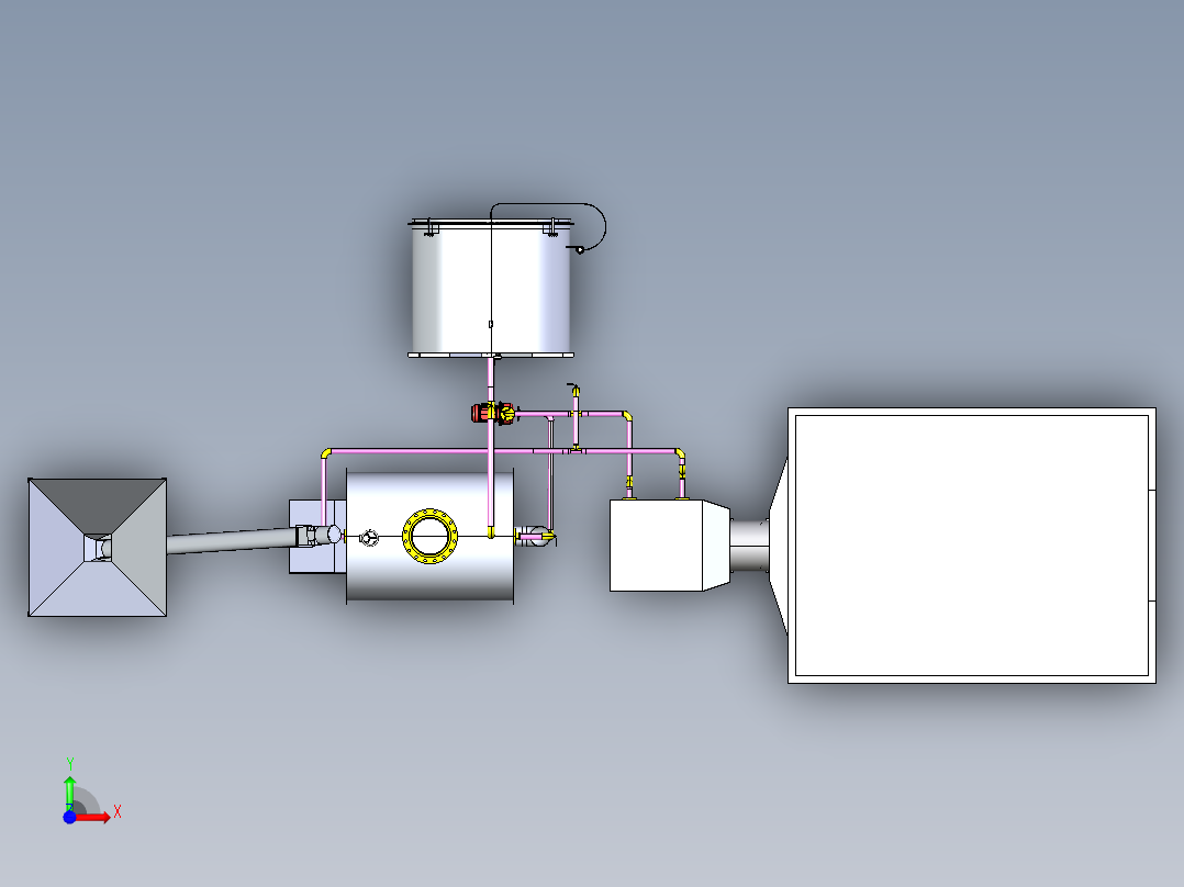 搅拌系统前视图