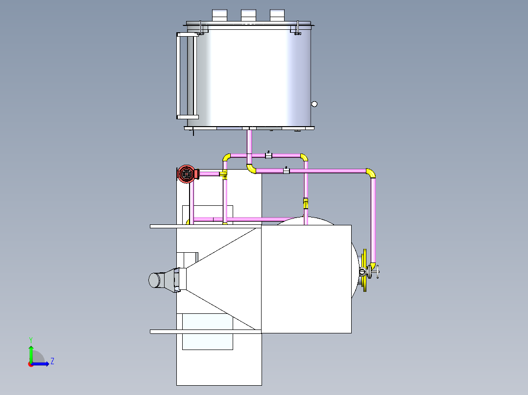搅拌系统左视图